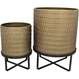 Bloempot HD Living Bronze 32,5 x 32,5 x 41 cm (2-Delig)