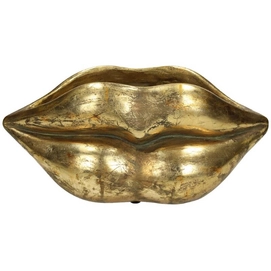 Bloempot HD Living Lips Gold 14,2 x 37,3 x 17 cm