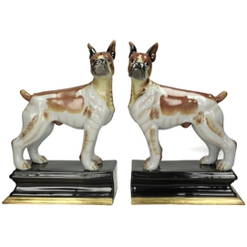 Boekensteun HD Living Dogs Brown 9,8 x 33,5 x 24 cm (2-Delig)