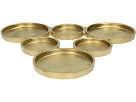 Kandelaar HD Living Gold 31 x 31 x 1,75 cm