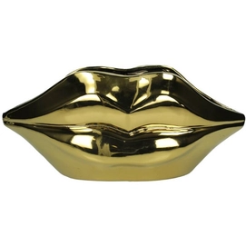 Bloempot HD Living Lips Gold 19 x 43 x 18,5 cm