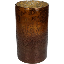 Kandelaar HD Living Amber 14 x 14 x 25 cm