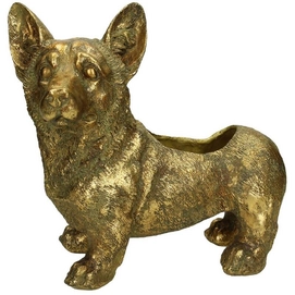 Bloempot HD Living Dog Gold 15,5 x 26,7 x 24 cm