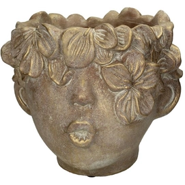 Bloempot HD Living Face Gold 23 x 26 x 21 cm