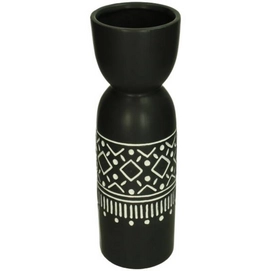 Bloempot HD Living Tribal Black 12 x 12 x 37,5 cm
