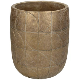 Bloempot HD Living Geometric Gold 17,5 x 17,5 x 20 cm Beton