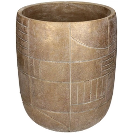 Bloempot HD Living Geometric Gold 24,5 x 24,5 x 28 cm Beton