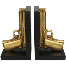 Boekensteun HD Living Gun Gold 10,8 x 25,7 x 21 cm (2-Delig)