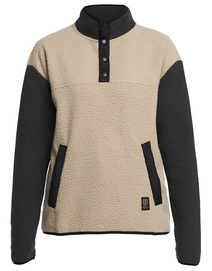 Trui Tenson Women Yoke Button Pile Light Brown
