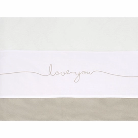 Drap de Lit Jollein Love You Nougat-75 x 100 cm (Wieglaken)