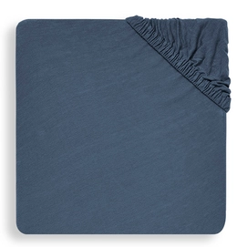 Spannbettlaken Jollein Jersey Jeans Blue-60 x 120 cm