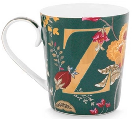 Mok Pip Studio Alphabet Mug Floral Fantasy Green Z 350 ml