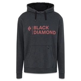 Pull Black Diamond Men Stacked Logo Hoody Black Heather