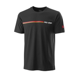 T-Shirt de Tennis Wilson Men Pro Staff Tech Tee Black