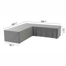 Loungesethoes AquaShield L-shape Grey (300 x 300 x 70 cm)