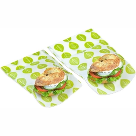 Lunchpakete Bee's Wax Vegan Sandwich Wrap Gelb Grün  (2-Stück)