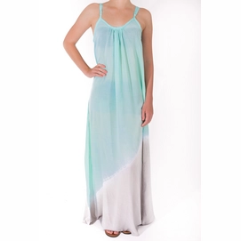 Strandkleid Pure Kenya Batik Long Dress Mint Gray Damen