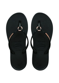 Slipper Dames Havaianas Ring Black/Black