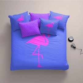 Dekbedovertrek Damai Best Flamingo Forever Electric Blue Percal-200 x 200 / 220 cm | 2-Persoons
