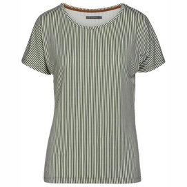 T-Shirt Essenza Ellen Striped Short Sleeve Laurel Green