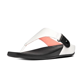 Slipper FitFlop Gladdie Toe-Post Leather Urban White