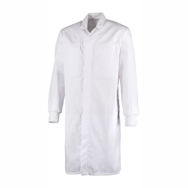Werkjas Ballyclare Unisex Food Medium Care Long Coat With Cuffs Gent White-Maat 44