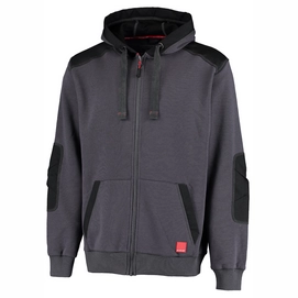 Werkvest Ballyclare Unisex 365 Hard-Wearing Hoodie With Full Zip And CORDURA Reinforcement Charcoal Black