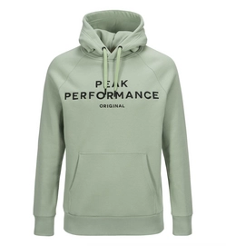 Trui Peak Performance Men Logo Hood Downy Green