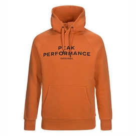 Trui Peak Performance Men Logo Hood Orange Flow