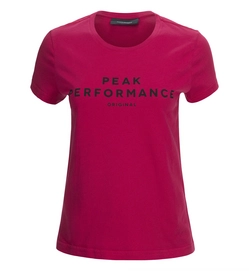 T-shirt Peak Performance Women Logo Tee Short-Sleeved True Pink
