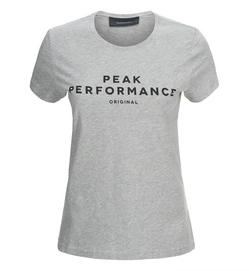T-shirt Peak Performance Women Logo Tee Short-Sleeved Med Grey Mel
