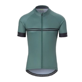 Fietsshirt Giro Men Chrono Sport Jersey Grey Green Classic Stripe
