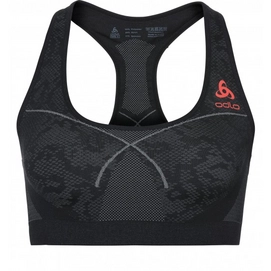 Sport BH Odlo Seamless Medium Women Black Concrete Grey
