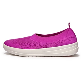 Ballerina Shoes FitFlop Women Uberknit Slip-On Ballerina Miami Violet-Shoe size 36