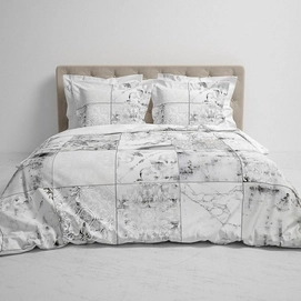 Dekbedovertrek Heckett Lane Simra Marble Grey Satijn