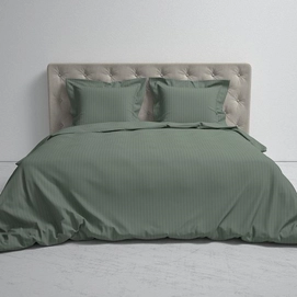 Dekbedovertrek Heckett Lane Uni Stripe Mineral Green Satijn