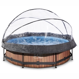 Swimming Pool EXIT Toys Timber Style Ø300 cm + Filter Pump + Canopy