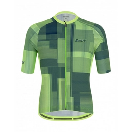 Maillot de Cyclisme Santini Men Karma Kinetic S/S Jersey Fluo Green-XL