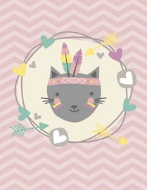 Vloerkleed Mood Collection Feather Cat