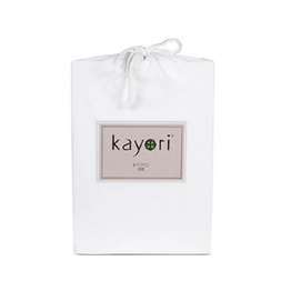 Spannbettlaken Kayori Kyoto Weiß (Jersey)-1-persoons (70/80 x 200/210/220 cm)