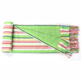 Kikoy Pure kenya Towel Furaha Stripes Green (Badstof)