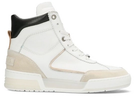Shabbies Amsterdam Women 102020034 Sneaker Midtop Multi Materials White Combi