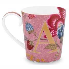 Mok Pip Studio Alphabet Mug Floral Fantasy Pink A 350 ml