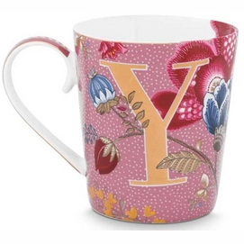 Mok Pip Studio Alphabet Mug Floral Fantasy Pink Y 350 ml