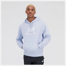 Trui New Balance Men Essentials Stacked Logo French Terry Hoodie Light Artic Grey