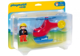 Playmobil 1.2.3. Brandweerhelikopter 6789
