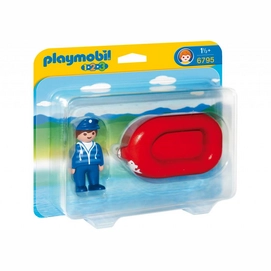 Playmobil 1.2.3. Zeeman Met Rubberboot 6795