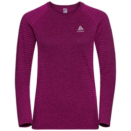 Sporthemd Odlo LS Crew Neck Essential Seamless Women Festival Fuchsia Melange