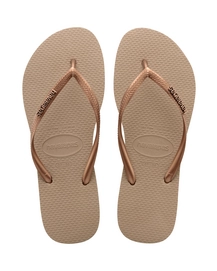 Slipper Dames Havaianas Slim Logo Metallic Rose/Dark Copper
