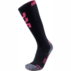 Skisocke UYN Women Evo Race Black Pink Paradise-Schuhgröße 37 - 38